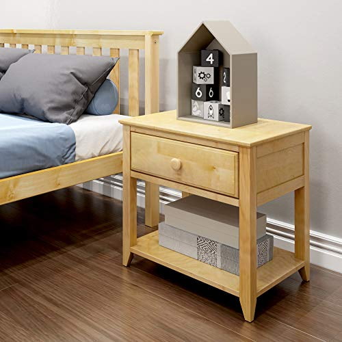 Max & Lily Solid Wood Nightstand, Natural Walmart Canada