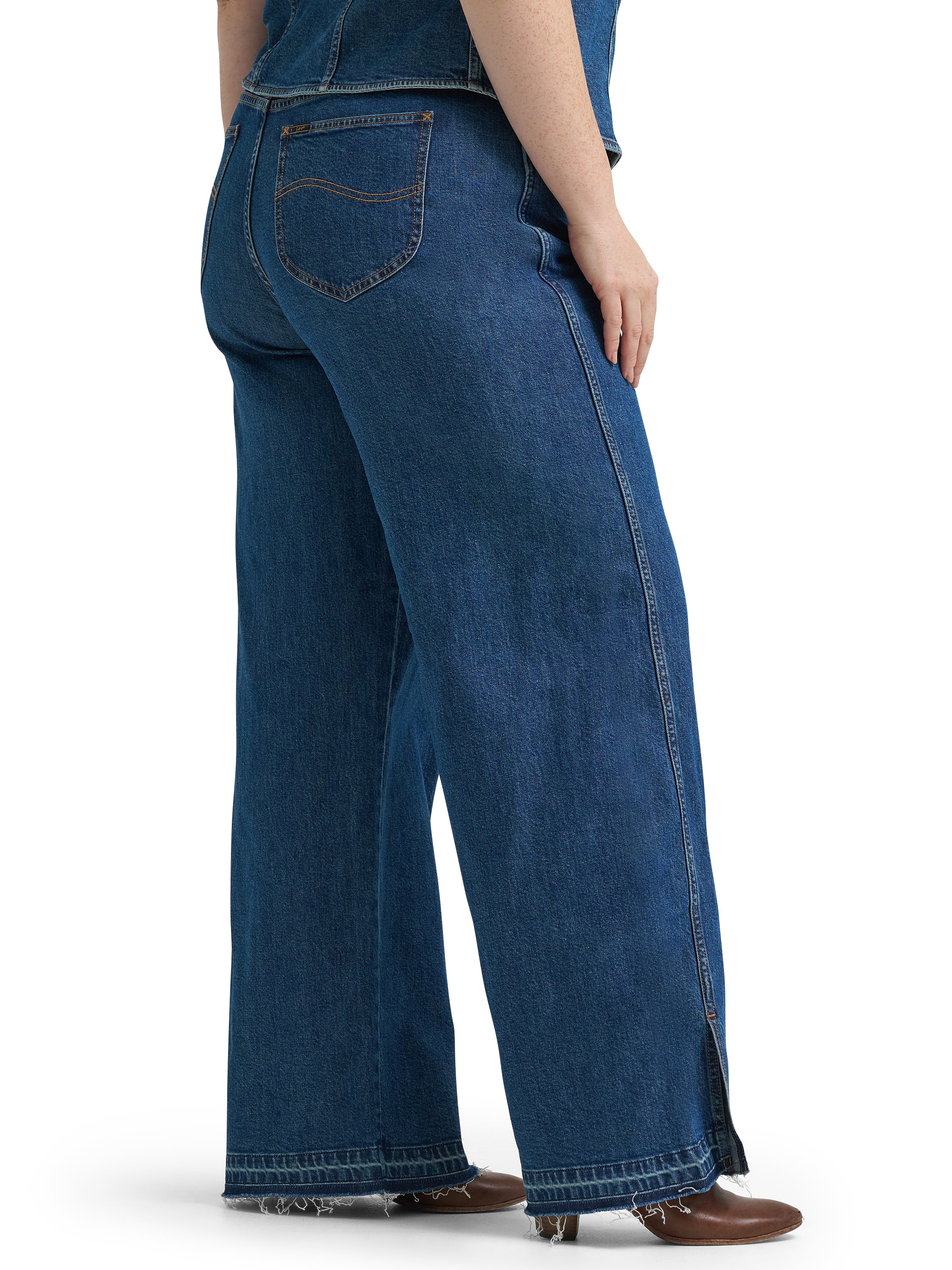 Lee® Women's and Plus Loose Fit Rider Denim Jeans with Released Hem