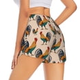 thumbnail image 3 of Disketp Rooster Print Women's Shorts Workout Shorts for Athletic Gym Running Shorts with Phone Pockets Medium, 3 of 8