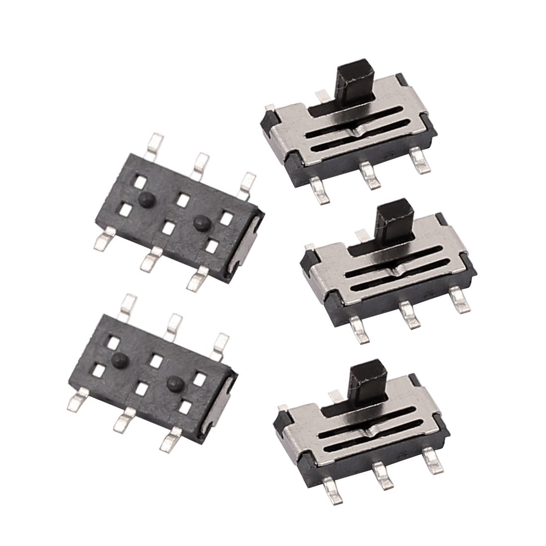 5pcs 2 Position Dpdt 6 Pin Smt Smd Self Locking Slide Switch 7mmx3mmx3mm Walmart Com