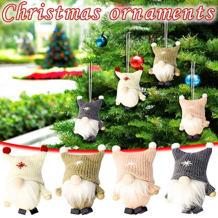 

4PCS Cute Gnome Doll Christmas Doll Pendant Creative Christmas Tree Decoration
