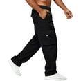 thumbnail image 3 of Men Outdoor Cargo Pant Lightweight Tactical Pant Hiking Jogger Classic Fit Multi Pockets Black M, 3 of 4