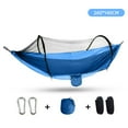 thumbnail image 1 of Fully automatic quick opening, outdoor bed nylon cloth, insect-proof Light blue-single, 1 of 9
