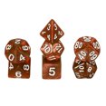 thumbnail image 1 of Polyhedral DND Dice Set, 7 Pcs DND Acrylic Dice for RPG Role Playing Table Games Tabletop Gaming Accessories, Pearl Pattern Brown, 1 of 6