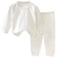 thumbnail image 1 of REDARER Girls Outfit Set Long Sleeve Top and Bottom Seamless Comfortable for Homewear Everyday Use Spring Autumn,Size:4-5 Years, 1 of 3