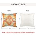 thumbnail image 4 of Persian Pillow Cover 18x18 Inches, Orange Throw Pillow Cover Vintage Ethnic Decorative Pillow Cases Home Outdoor Square Pillowcase, 4 of 6