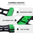 thumbnail image 3 of OUNONA 4Pcs Sturdy Dumbbell Holder Green Wear Resistant Plastic Rack for Fitness Storage Use, 3 of 8