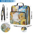 thumbnail image 3 of Water-Resistant 3-Ring Binder Organizer with Multiple Pockets Zipper Binder Bag for Office Cat Lies in The Sunflowers, 3 of 8