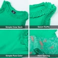 thumbnail image 5 of LittleSpring Little Girls Casual Outfit - Ruffle Tank Top and Loose Shorts, Green, Toddler Size 6, 5 of 6