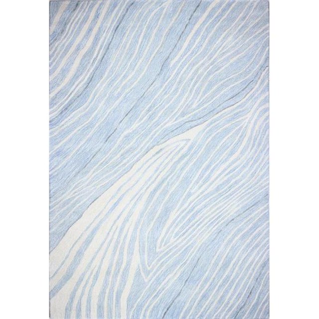 Bashian R129-LBL-9X12-HG378 8.6 x 11.6 ft. Greenwich Collection Contemporary Wool & Viscose Hand Tufted Light Blue Area Rug
