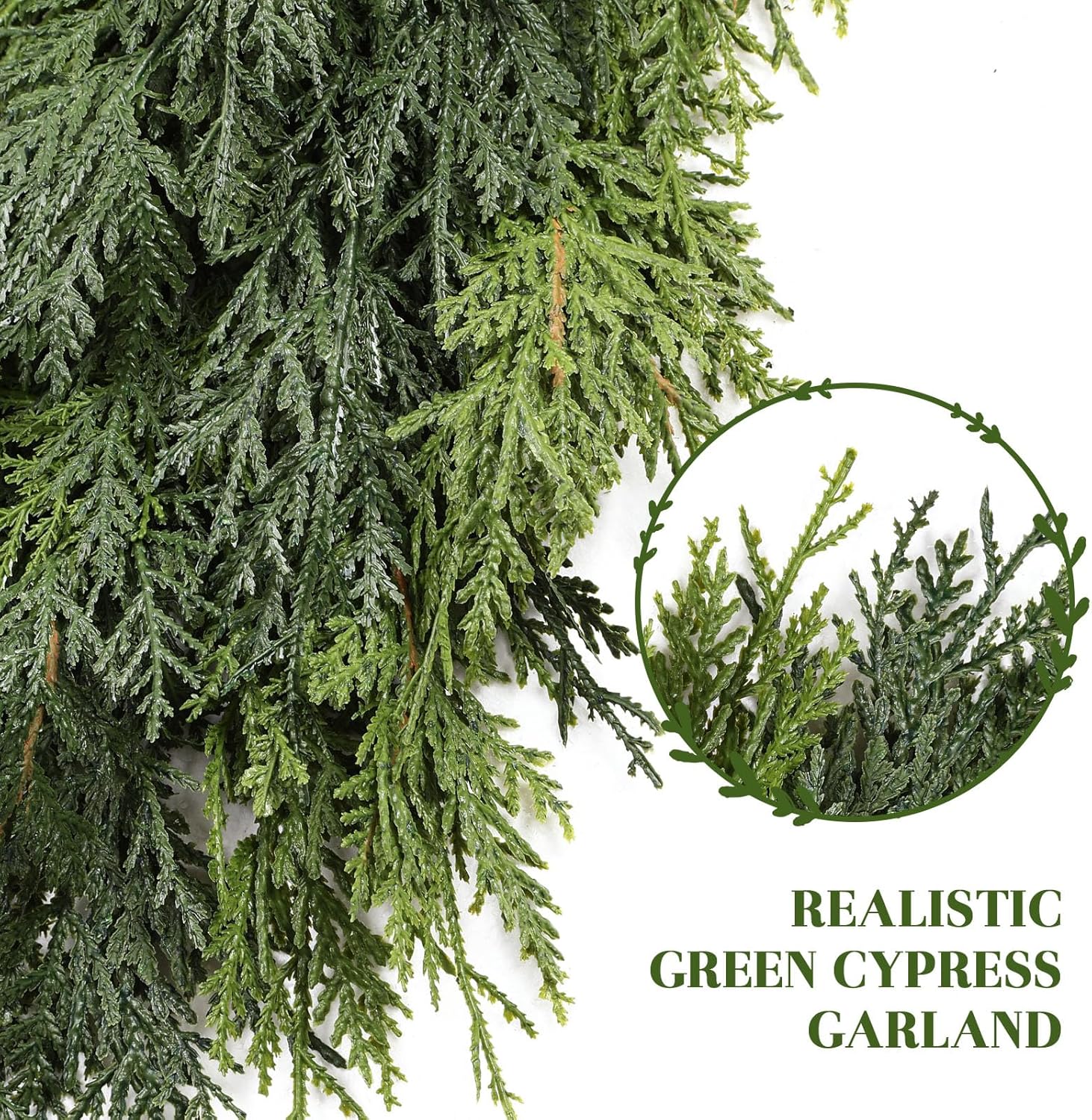 Lolsea 9-Foot Artificial Christmas Cedar Garland photo 3