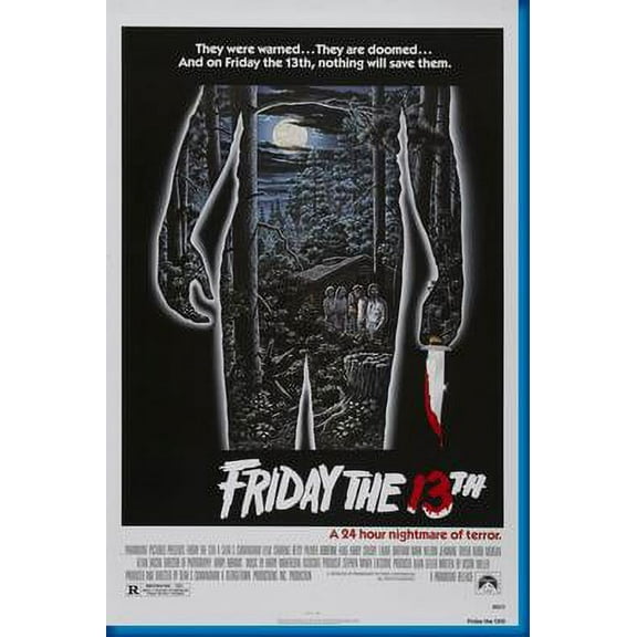 Friday The 13Th Movie Poster 16in x 24in 16x24 Multi-Color Square Adults Western Graphic