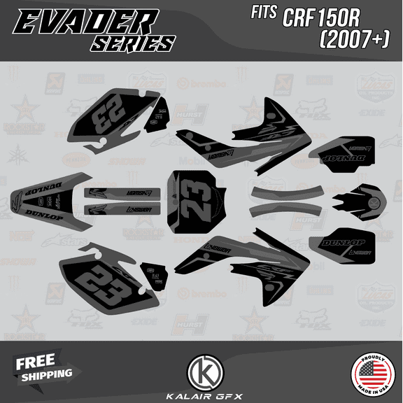 Kalair GFX Graphics Kit for Honda CRF150R (2007-2023) Evader Series
