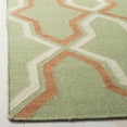 thumbnail image 3 of Safavieh Dhurries Alexis Geometric Area Rug, Green/Rust, 9' x 12', 3 of 8