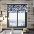 thumbnail image 2 of Floral Pattern1 Curtain Valance for Kitchen Windows/Bathroom/Living Room/Bedroom Blackout, Rod Pocket Valance Small Window Treatment, 54" W x 18" L Home Decor, 2 of 6