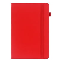 Holloyiver Lined Journal Notebook, 8.5" x 5.8" Large A5 College Ruled Notebook, 100 Pages Thick Paper, Hardcover Vegan Leather Journal for Women Men School Office, Red