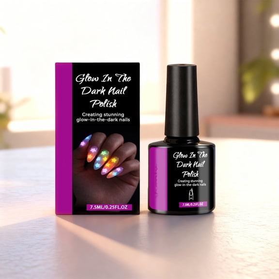 Glow in The Dark Nail Polish 0.25 oz, Long-Lasting Luminous Glow for Everyday Wear and Parties, Perfect for Night Events