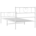 thumbnail image 6 of Bowery Hill Rectangular Powder-Coated Steel Twin Bed Frame in White, 6 of 14
