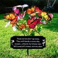 thumbnail image 7 of Angel Wings Solar Cemetery Vase with Butterfly Artificial Flowers - Metal Silhouette Memorial Stake - Waterproof Grave Flowers Bouquet for Cemetery - Sympathy Gift for Loss of Mom Dad(with Flowers)), 7 of 7