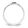 thumbnail image 2 of Auriga Fine Jewelry 14K White Gold Ruby Birthstone Heart Ring Size 7 Valentine's Day Gift for Women, 2 of 6