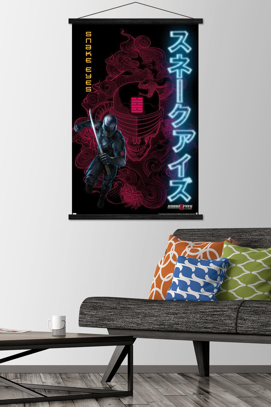 G.I. Joe: Snake Eyes - Skull Wall Poster with Wooden Magnetic Frame, 22.375" x 34"