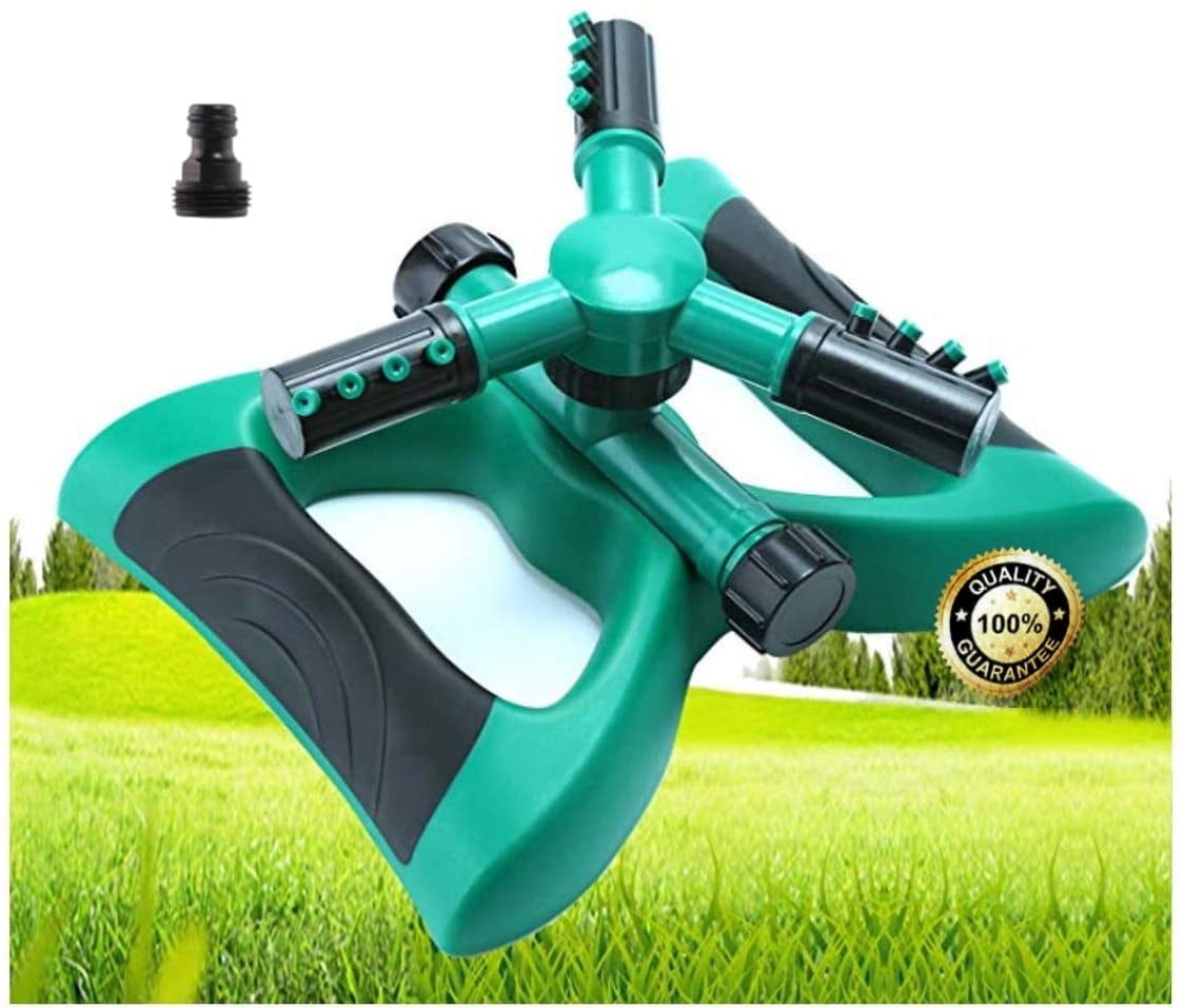 Flower Grass Plant Park Adjustable Spray Angle and Distance Automatic 360 Degree Rotating Sprinkler Irrigation System Water Sprinklers for Garden Round 2 Lawn Durable Lawn Sprinkler Yard