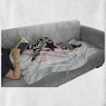 thumbnail image 6 of Pink Zebra Soft Flannel Fleece Blanket, Zebra Head Star Eyes Portrait Geometric Prehistoric Effect Ethnic, Cozy Plush for Indoor and Outdoor Use, 50" x 70", Baby Pink White and Black, by Ambesonne, 6 of 6