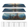 thumbnail image 2 of Lighthouse Sunrise Coast Scenery Pale Blue Tan Duvet Cover Set King Size for Bedroom Decoration Print Bedding Set Comforter Cover Decorative Microfiber with 2 Pillow Sham Multicolor, 2 of 6