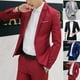 thumbnail image 3 of ALSLIAO Nuevo Traje Casual Entallado Formal de Un Botón para Hombre Blazer Chaqueta Abrigo Tops Vino M, 3 of 8