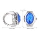 thumbnail image 3 of EeaseMX Anillo de dedo en forma de reloj ovalado especial Anillo de reloj de cuarzo exquisito de moda para hombres y mujeres (azul), 3 of 7