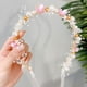 thumbnail image 1 of Accesorio para el cabello de niña de las flores, tocado de princesa, accesorios para el cabello de boda blancos para niños, diadema de flores con perlas para niñas y niñas de las flores, bandas para e, 1 of 3