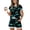 Green, variant on Womens Halloween 2 Piece Sets Candy Skeleton Crew Neck Funny Tops and Skull Castle Wide Leg Horror Shorts, L