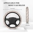 thumbnail image 3 of Xecao funny dogs and love Pattern Stretch Elastic Steering Wheel Cover, Fits All Vehicles, 15-Inch Diameter, 3 of 6