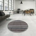thumbnail image 4 of Ahgly Company Machine Washable Indoor Rectangle Industrial Modern Black Eel Black Area Rugs, 4' x 6', 4 of 7