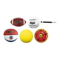 thumbnail image 2 of Biggz Bag of Sport Balls – Basketball, Soccer Ball, Football, Volleyball, Yellow Playground Ball, and Pump, 2 of 8