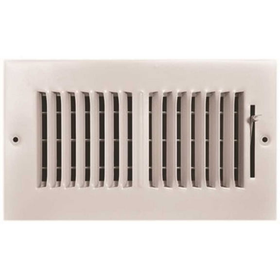 TruAire 102M 08X04 8 in. x 4 in. 2-Way Steel Wall/Ceiling Register White