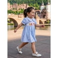 thumbnail image 4 of BemeyourBBs Toddler Baby Girl Crayfish Summer Gingham Dress Little Girl Plaid Sundress Lobster Embroidered Puff Short Sleeve Doll Collar A-line Dresses, 4 of 9