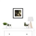 thumbnail image 2 of De Braekeleer Interior Inn With Figures 8X8 Inch Square Wooden Framed Wall Art Print Picture with Mount, 2 of 4