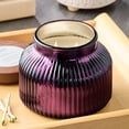 thumbnail image 6 of Better Homes & Gardens Spicy Cinnamon Stick Scented Cotton 2-Wicks Ribbed Mecury Glass Jar Candle with Wooden Lid 18oz, 6 of 10