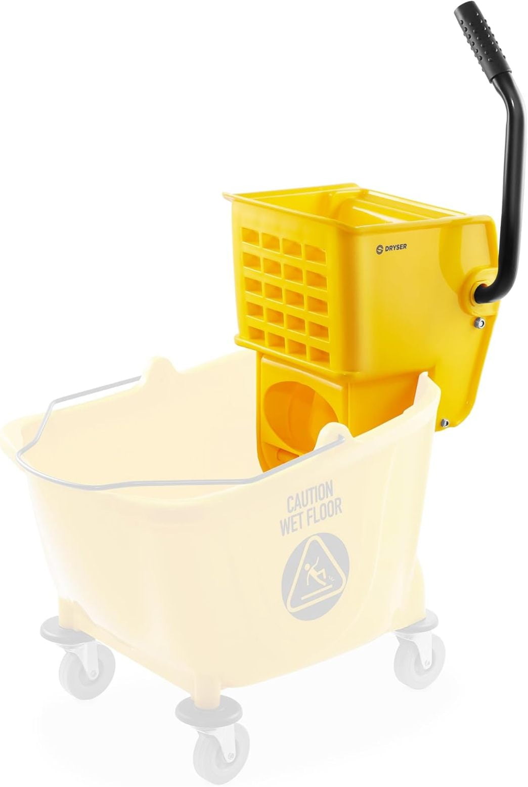 DHMF Side Press Wringer Replacement for Commercial Mop Bucket, 26 and 33 qt - Yellow