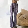 thumbnail image 2 of CHUMUD Flare Leggings for Women Bohemia Yoga Pants High Waisted Tummy Control Leggings Bootcut Casual Floral Yoga Pants, 2 of 6