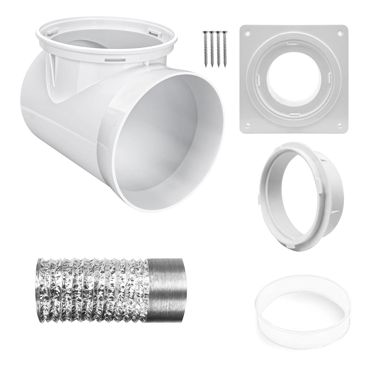 Dryer Vent Connector Dryer Wall Plate Hose Extension Connector Adapter Quick Connection Disconnection