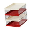thumbnail image 2 of HILABEE Desktop File Organizer Multipurpose Newspaper files Shelves Rack File Holder Red White 4 Tier, 2 of 9