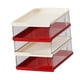 thumbnail image 2 of Bandeja organizadora de archivos de escritorio para papel A4, organizador de archivos para escritorio Red White 4 Tier, 2 of 9