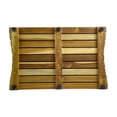 thumbnail image 2 of The EcoDecors Eleganto 23" x 15" Slatted Solid Teak Bath Floor Mat in EarthyTeak Finish, 2 of 4