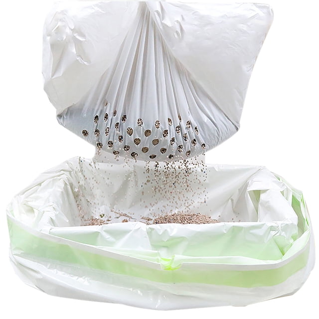 7PCS Cat Litter Box Liner Drawstring Disposable Kitten Litter Pan Bag
