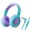 Purple, variant on Pedoxline Kids Headphones with Microphone, Foldable 85/94dB Safe Volume Stereo Adjustable over Ear Headphones for Kids, Girls, Boys, Children, Wired Kids Headphones for School Tablet-Black