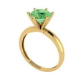 thumbnail image 2 of Solitaire Engagement Ring for Women - 2ct Simulated Green Diamond in 18K Yellow Gold Promise Ring, 2 of 6