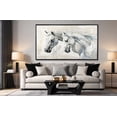 thumbnail image 2 of Horse Oil Painting White Horse Canvas Art Framed Horse Picture Wall Art For Livingroom Bedroom Office, 2 of 7