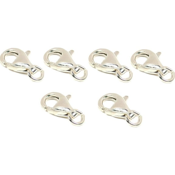6 Lobster Clasps Sterling Silver Claw Jewelry Part 11mm